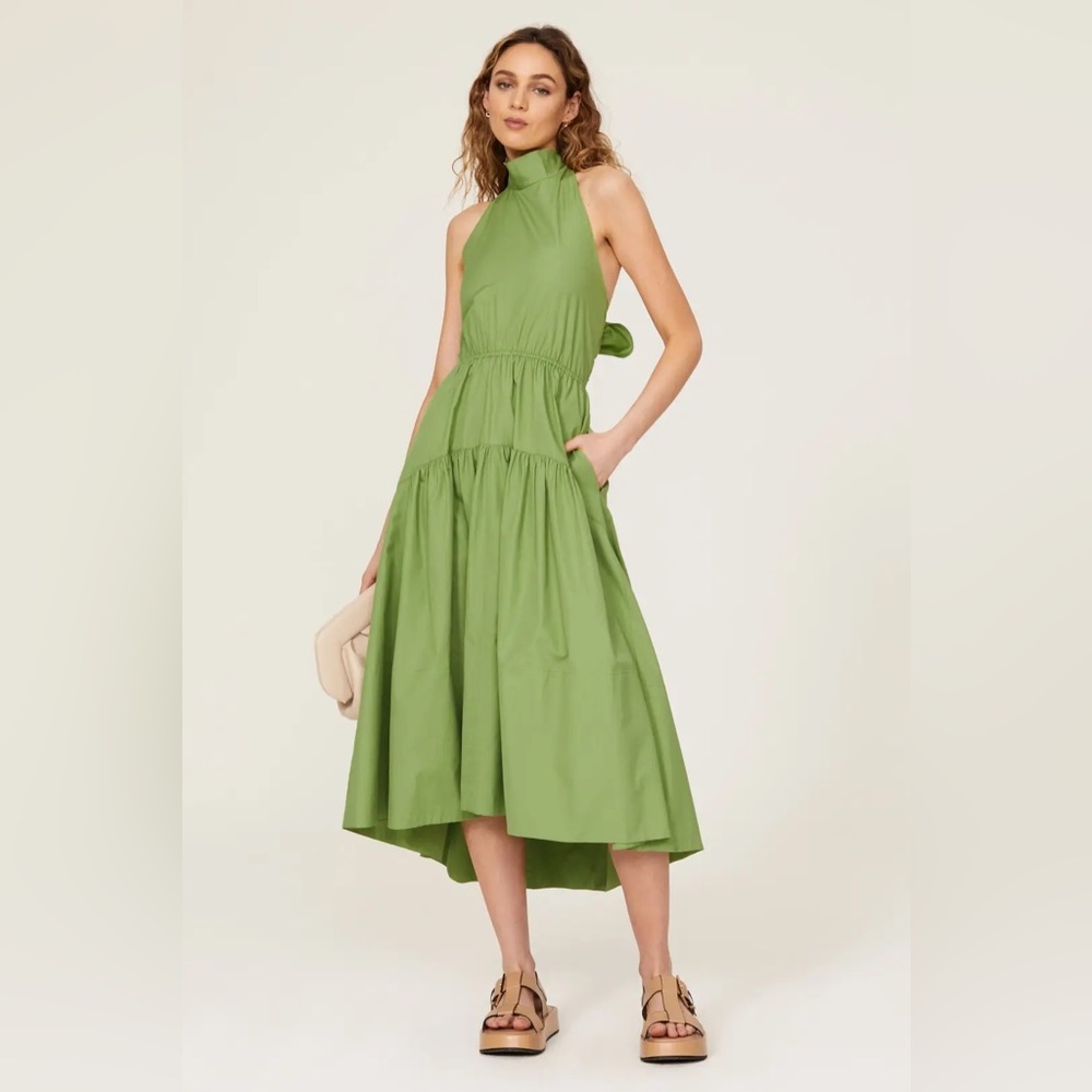 COPY - Vince Draped-Neck Halter Dress revolve small